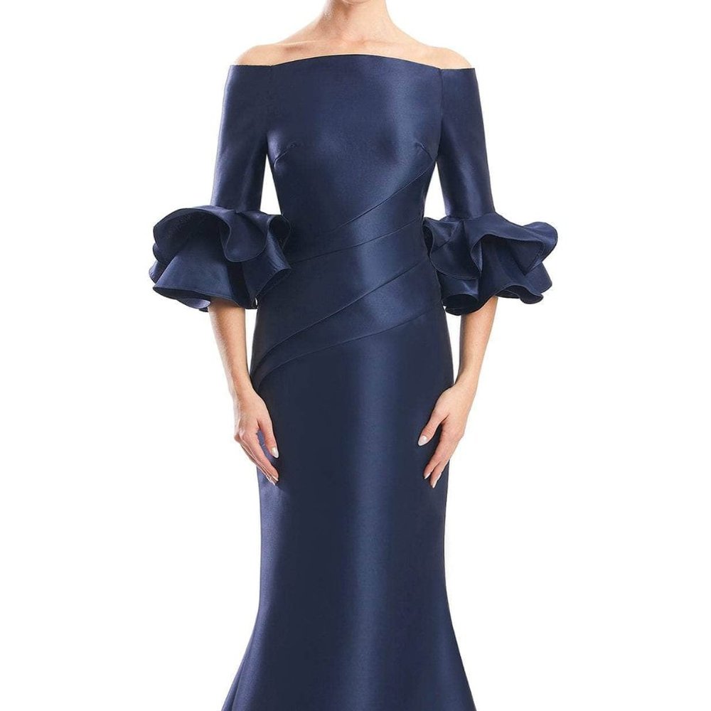 Alexander by Daymor 1758S23 Mother of the Bride Navy Size 8